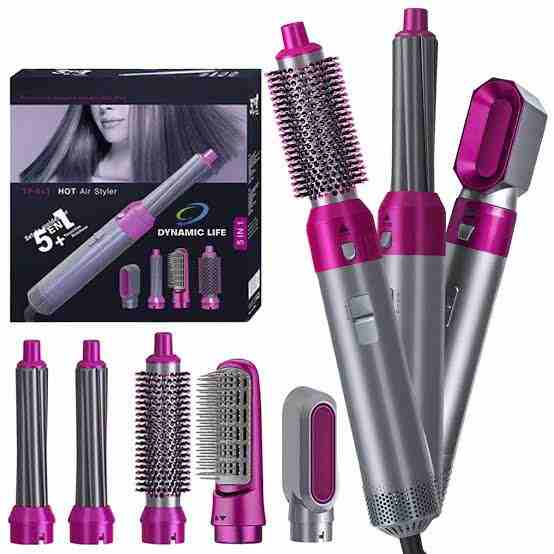 ✨ 5-in-1 Electric Hair Styling Tool Set! 💁‍♀️🌪️