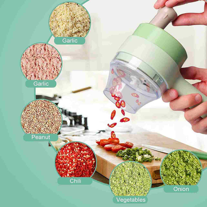 "🔨 Handy Electric Vegetable Cutter Set 🥒🍅 Multi-Function Food Chopper"
