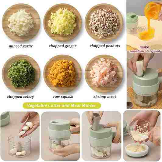 "🔨 Handy Electric Vegetable Cutter Set 🥒🍅 Multi-Function Food Chopper"